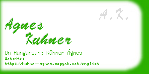 agnes kuhner business card
