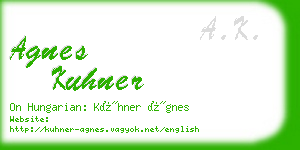 agnes kuhner business card